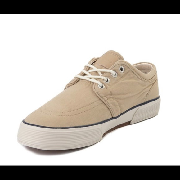 Mens Polo Ralph Lauren Khaki Casual Chic Sneakers - Picture 5 of 8